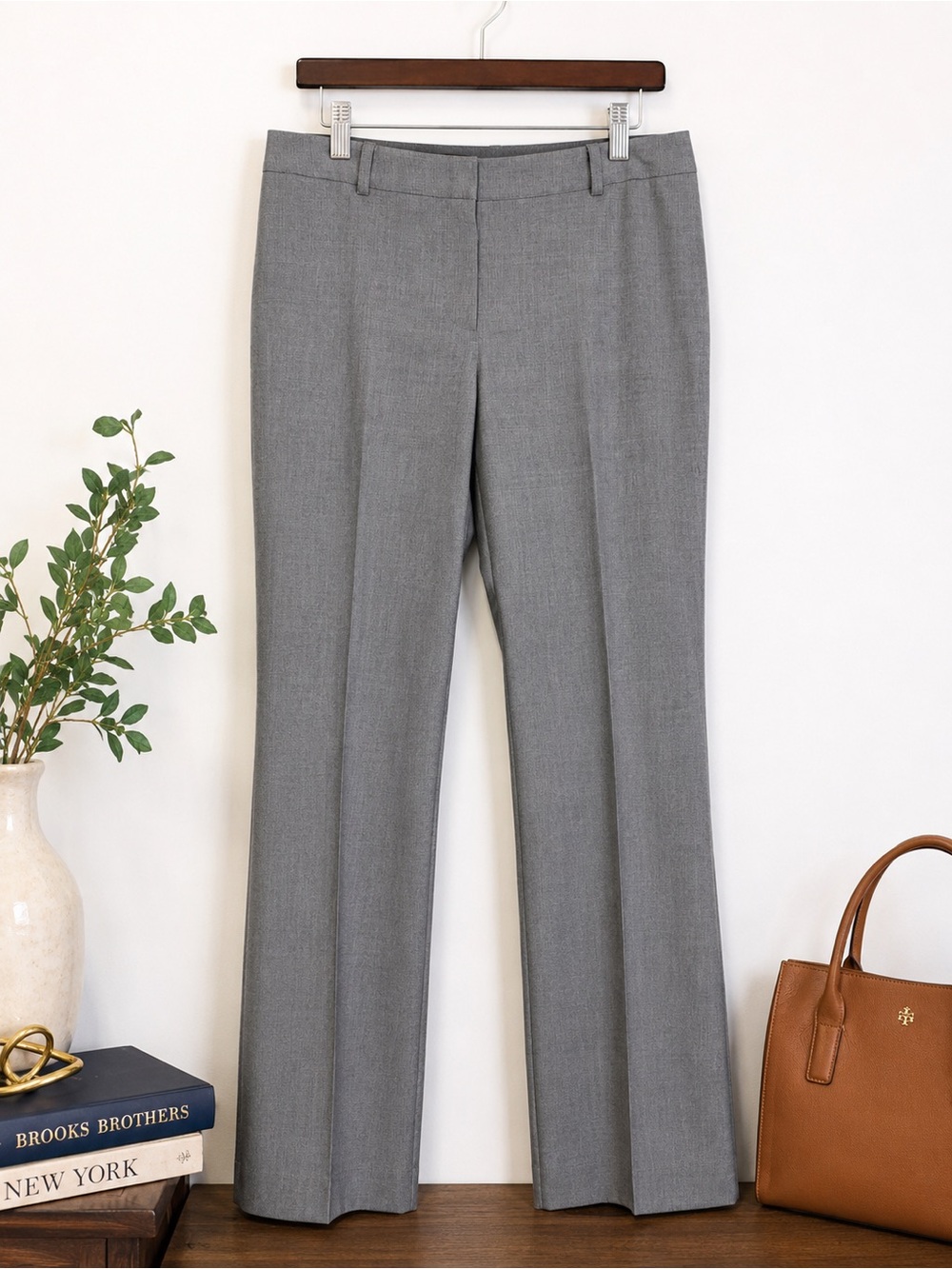 Brooks Brothers Italian Wool Blend Gray Dress Pants Size 10